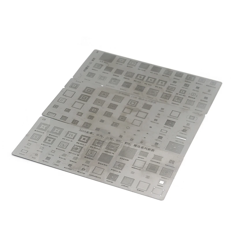 3pcs Universal BGA Stencils for Samsung HTC Huawei Android MTK Directly Heated BGA Reballing Stencils Kit