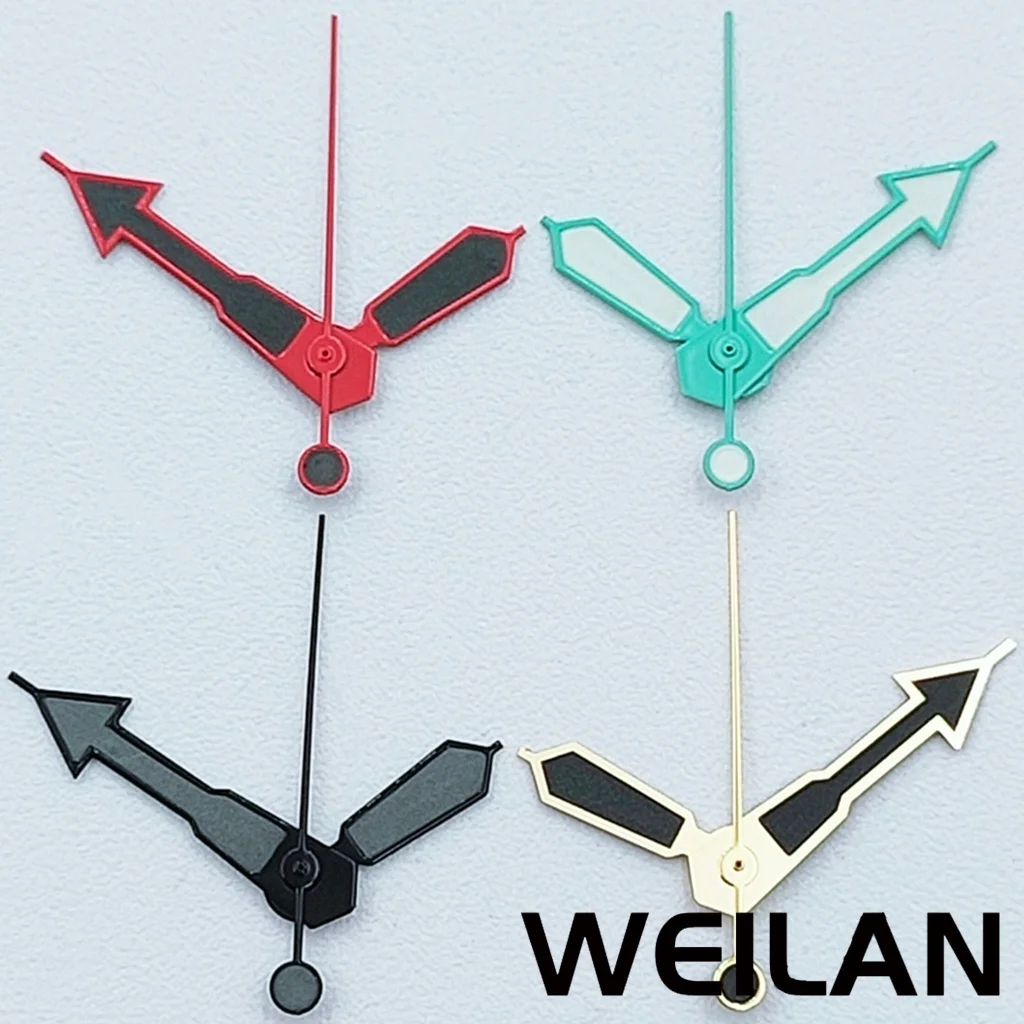 NH35 Hands Green Red Silver Gold Blue Purple Orange Watch Hands Green Luminous For NH35/NH36/4R/7S Movement Watches Pointers