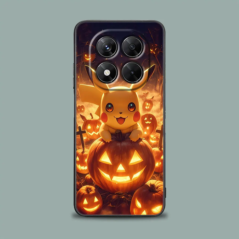 Halloween Plkachu Gengar Anime Phone Case for Xiaomi Redmi 14C 12C 10C 13C 4G Redmi Note 14 13 12 11 10 Pro Plus 5G 11S 9S Cover