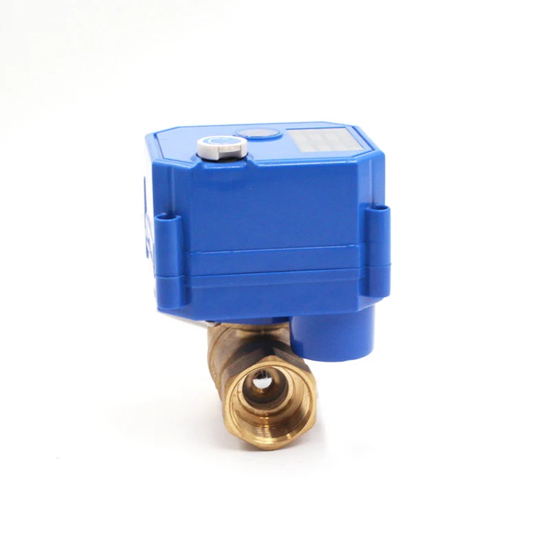 Brass 3-Wire Motorized Electric Ball Valve DN20 2-Way Waterproof Manual Switch Knob 12V/24V/220V Three-Wire Two-Control Water