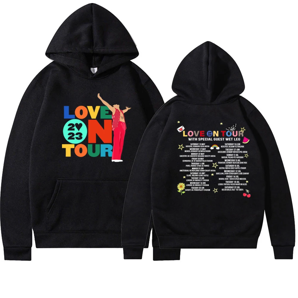 

Retro Love on Tour 2023 Hoodie Front & Back Print Design Graphic Hooded Sweatshirt HS Love on Tour As It Was Y2k Trendy Hoodies