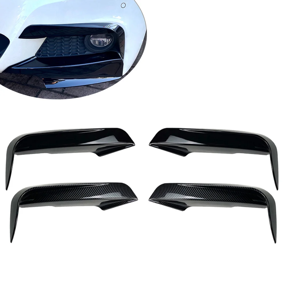 2PCS Auto ABS Front Bumper Fangs Trim Air Vent Lid For BMW 3-Series F30 F31 2012 2013 2014 2015 2016 2017 2018 M-Sport Only