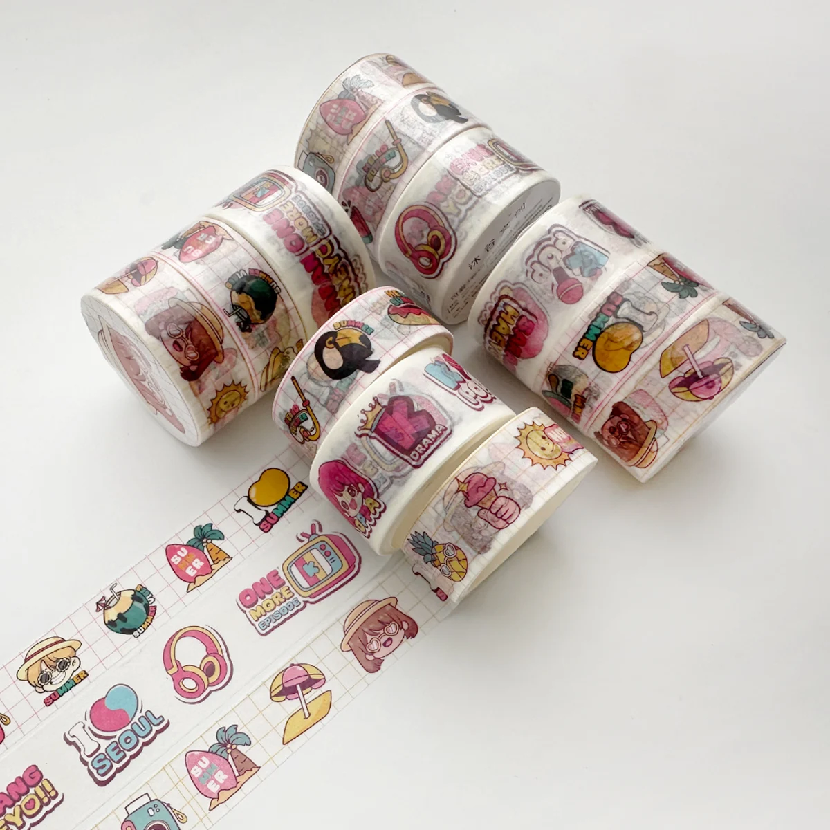 3 pcs/set Kawaii Animals Face Cartoon Washi Tape Set Masking Tapes Scrapbooking Diy Journal Stationery School Supplies Gift