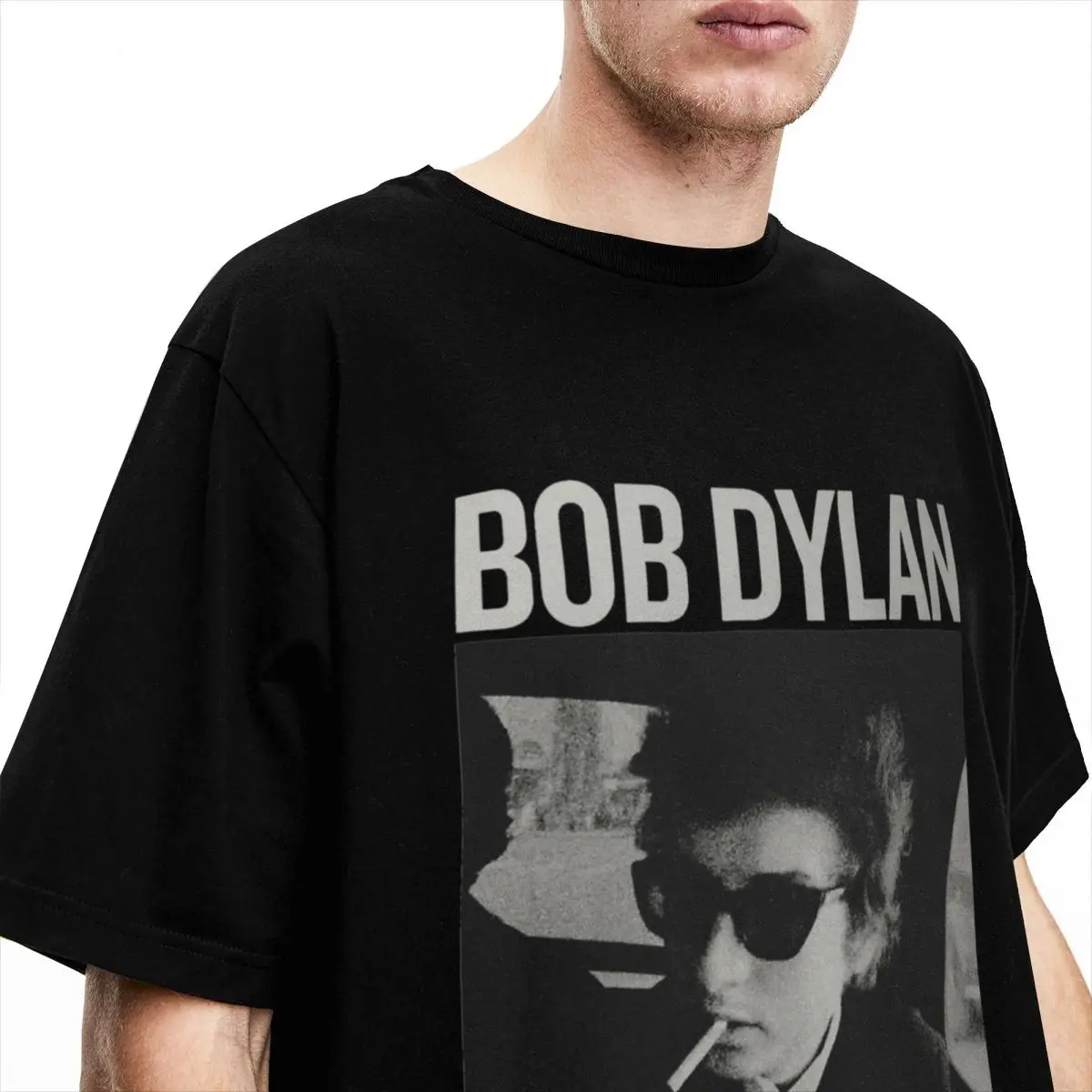 Retro Cool Bob Dylan T Shirts for Men Women 100% Cotton Vintage Crewneck Popular Singer Tee Shirt Short Sleeve Tops New Arrival