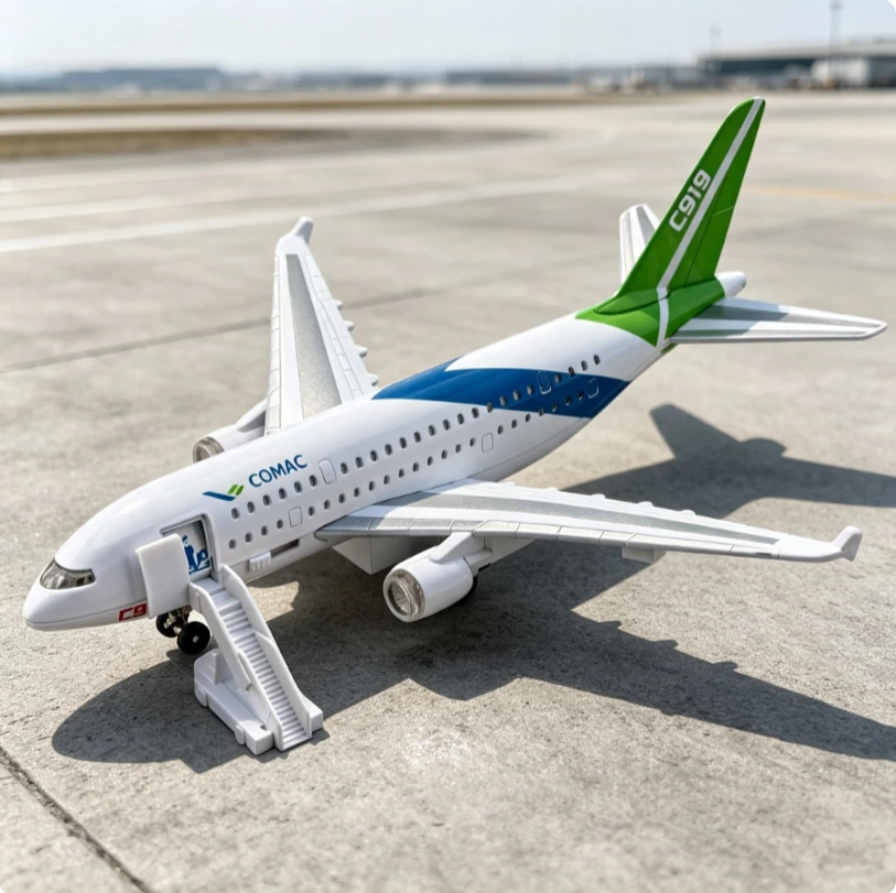 Simulation Large 787 Airliner Alloy Aircraft Model Simulation Broadcast Pull Back Bedroom Aviation