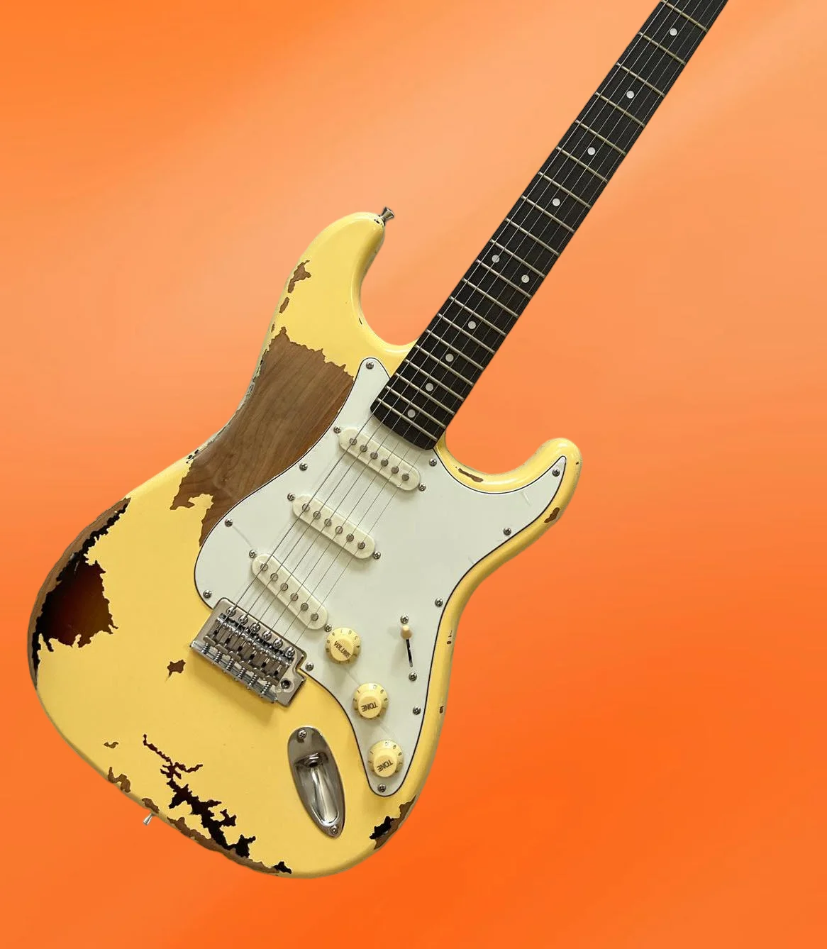 جيتار جديد رائع لعام 2026 الأكثر مبيعًا لوحة أصابع من خشب الورد المشوي بالفحم الأصفر