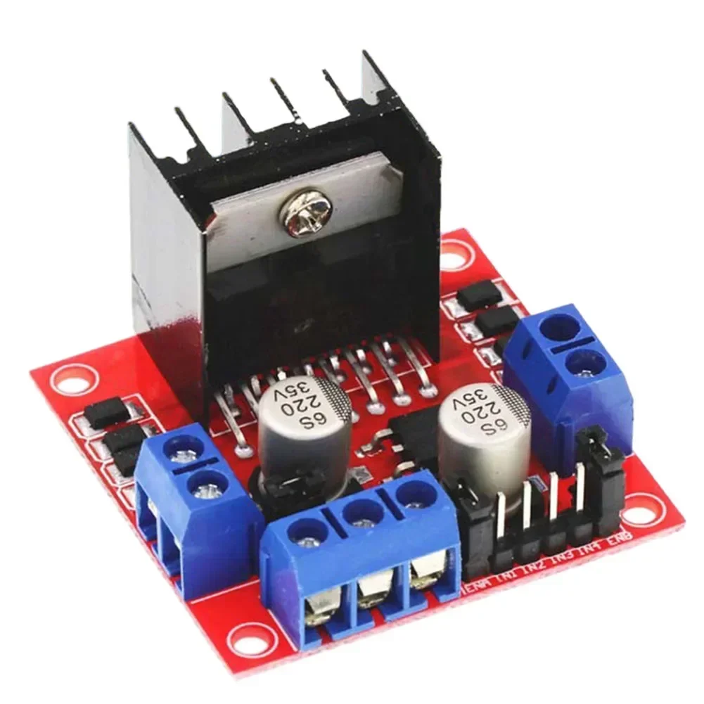 Módulo de placa controladora de Motor L298N, controlador de Motor paso a paso CC para Motor paso a paso, Robot de coche, fuente de alimentación del controlador de 5V y 25W, 2023