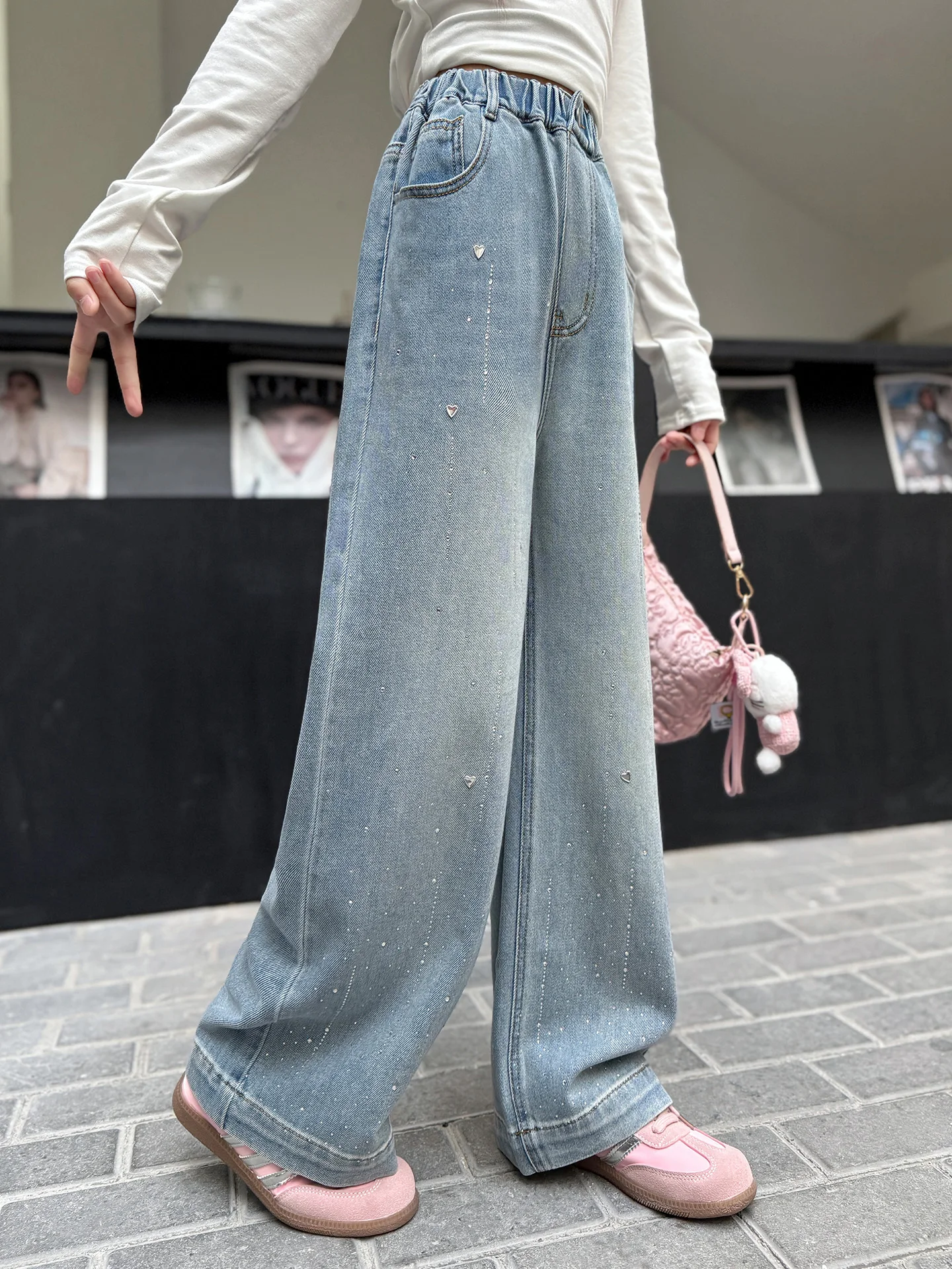 Spring Fashion Girls Jeans Cas - Kids Outdoor Youtube 评论和价格