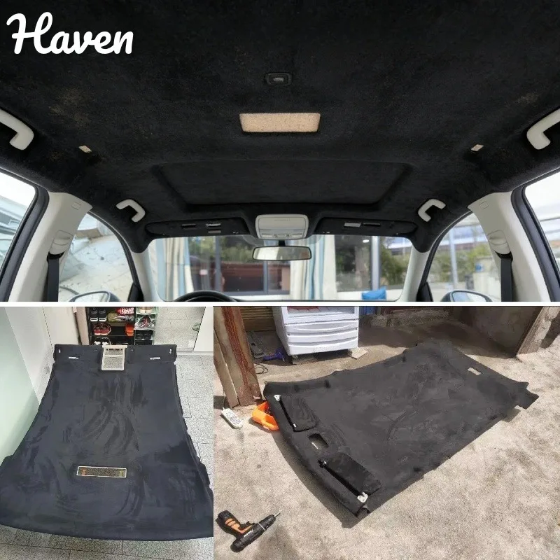 

Repair Renovate Ceiling Sky Fabrics Cloth DIY Non-sticky Suede Roof Lining Headliner Fabric with Foam Backed Truck Auto Interior