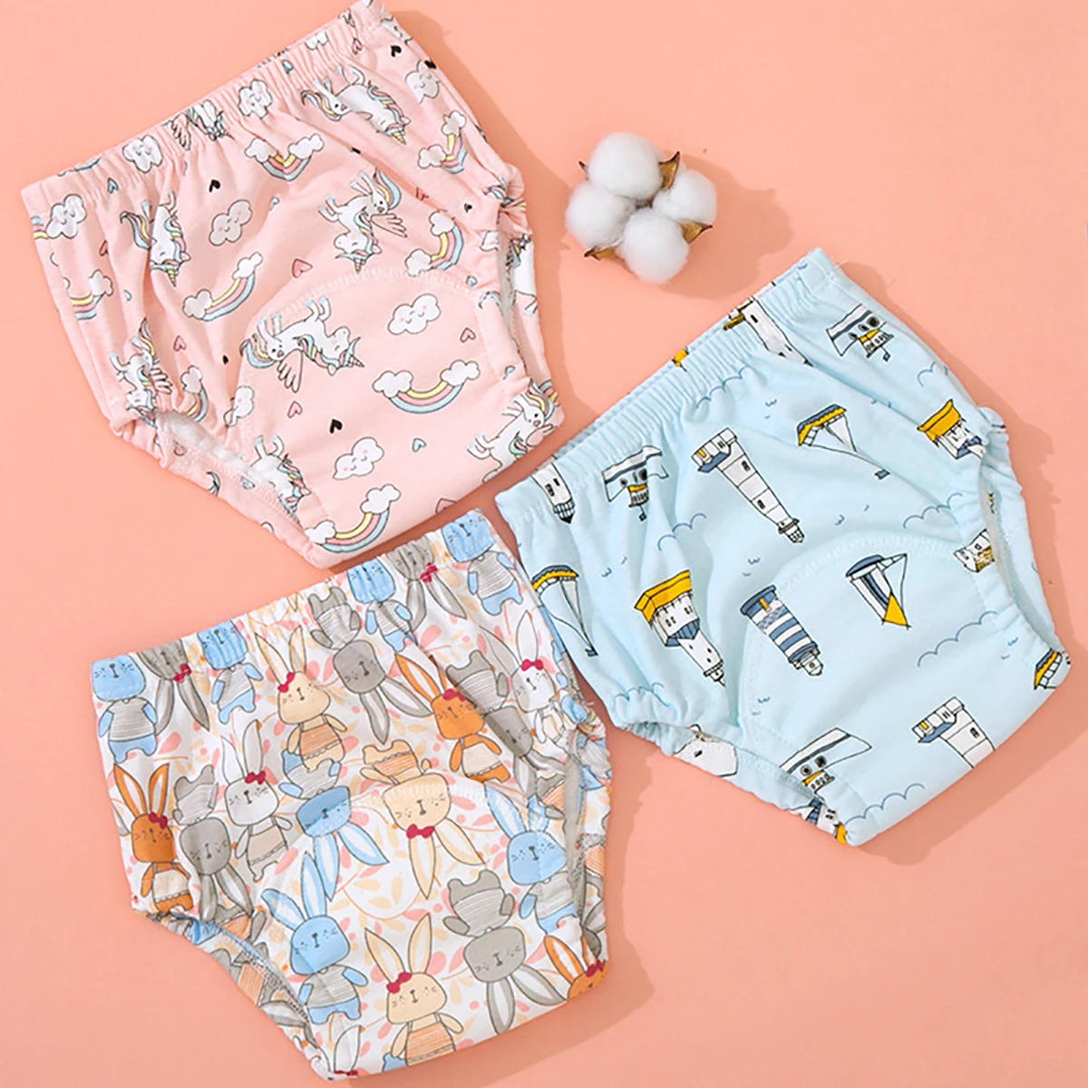 Training underwear boy baby girl toilet abstinent diaper pants pocket diaper waterproof leakproof pure cotton baby urine