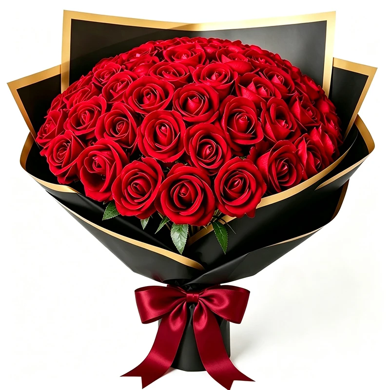52 PCS Burgundy Roses Artificial Flowers Real Looking Fake Roses with Long Stems for DIY Wedding Bouquet Celebration Home Decor image 3