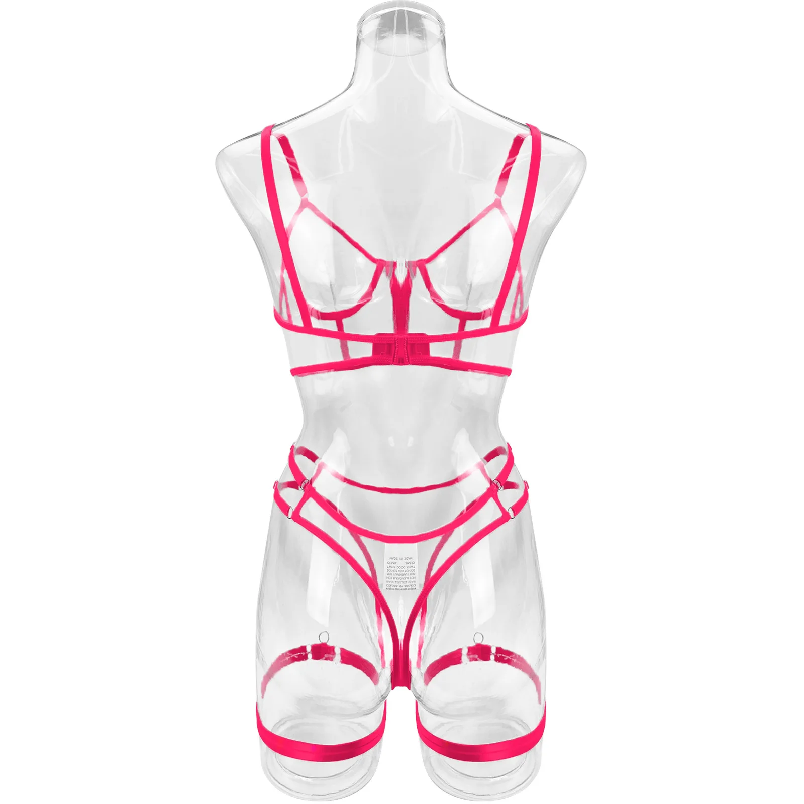 MIRABELLE Neon Lingerie Fetish Naked Women Without Censorship Underwear That Can See Intimate Sexy Nude Transparent Lace Bra Set