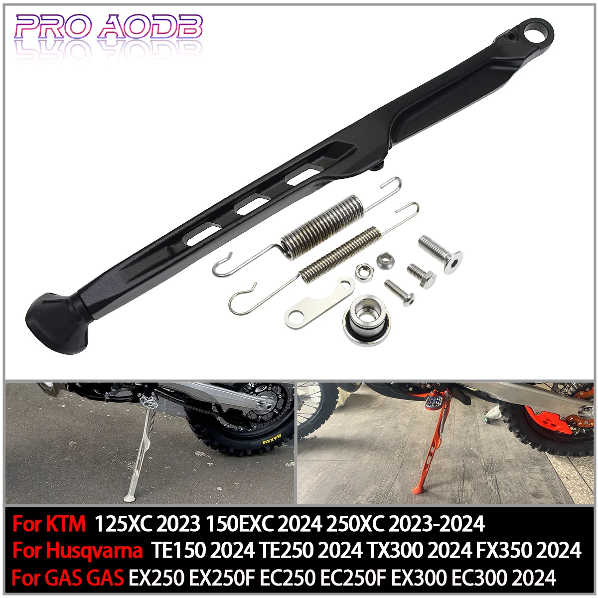 

Motorcycle Parking Side Stand With Spring Kit For TM Husqvarna XC XCW XCF XCFW EXC EXCF 150-450 500 530 TE FE