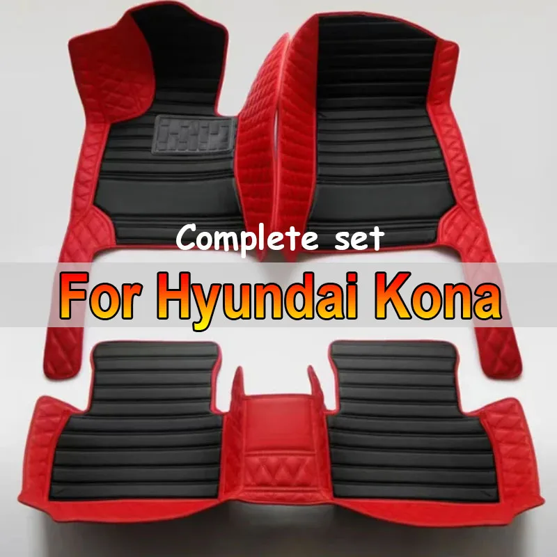 

Car Mats Floor For Hyundai Kona Electric OS 2018 2019 2020 2021 2022 Anti Dirt Protective Carpets Leather Mats Car Accessoriess