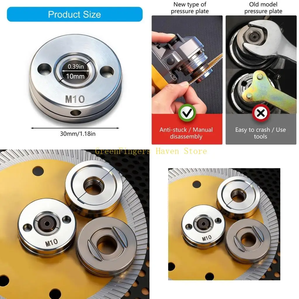 

F68D Rusts Resistant Upper Plate Not Lock System Easy installs Wear Proof Upper Plate Designs for 100 Angles Grinder