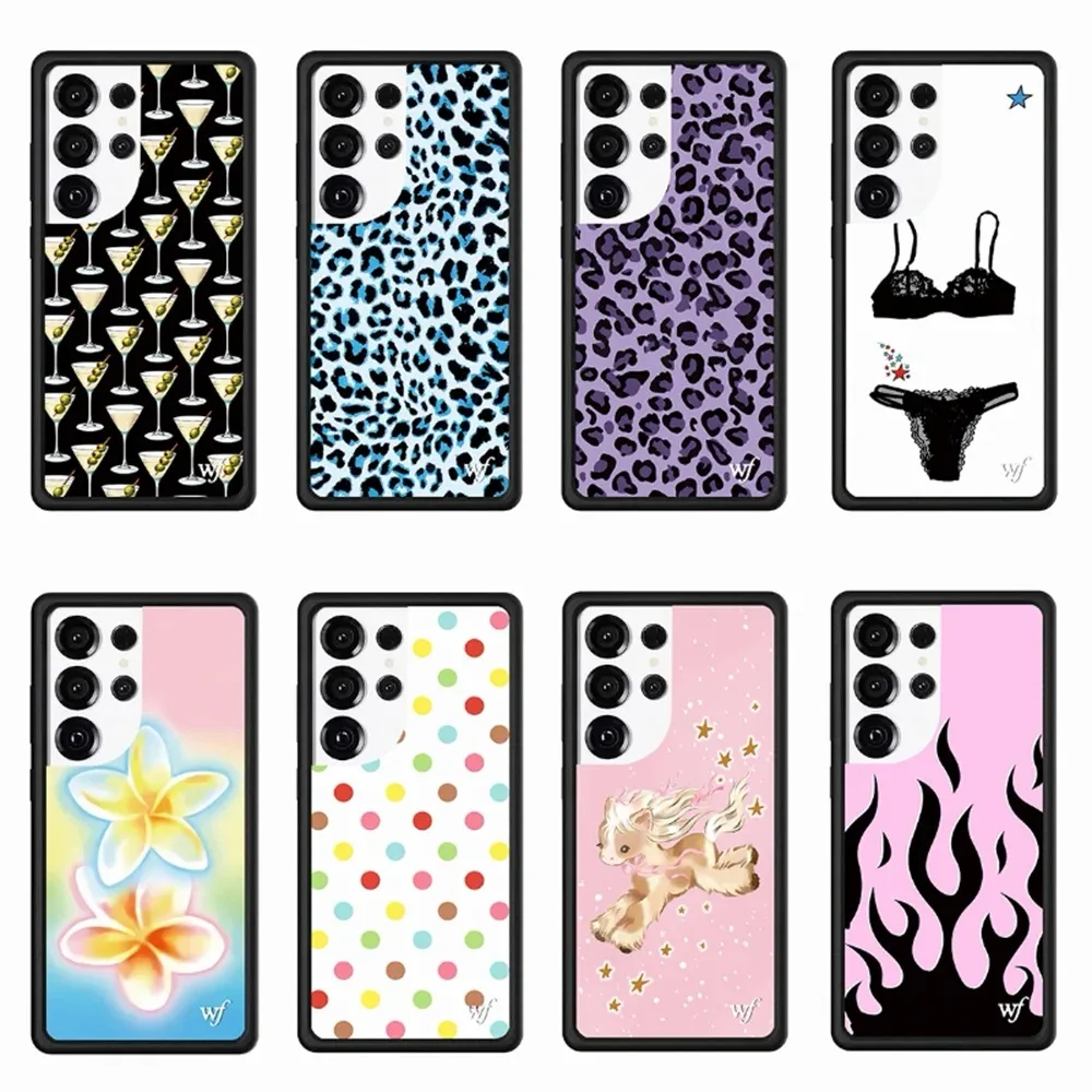 Wildflower ins Pony Dreams Polka Dot Phone Case For Samsung S25 S24 S23 Ultra Ashtin Earle WF Cherry Flower Gabbriette Cover﻿﻿﻿