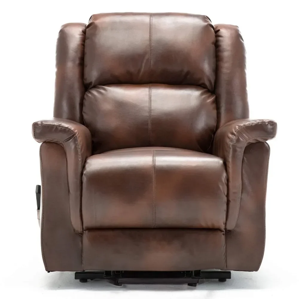 

New Power Lift Recliner Chairs for Elderly Big Heated Massage Recliner Sofa PU Leather