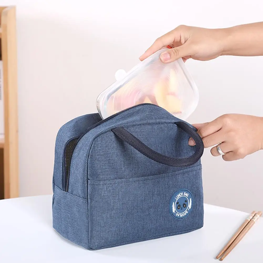 Cooler Lunch Box Portable Insulated Canvas Lunch Bag Thermal Food Picnic Lunch Bags