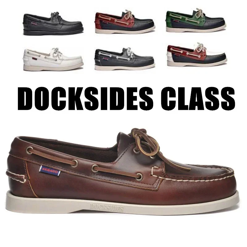 

Mens Chaussure Nautique Homme Femme Docksides de Genuine Leather Brand Casual Boat Shoes Loafers Flats For Men Women X185