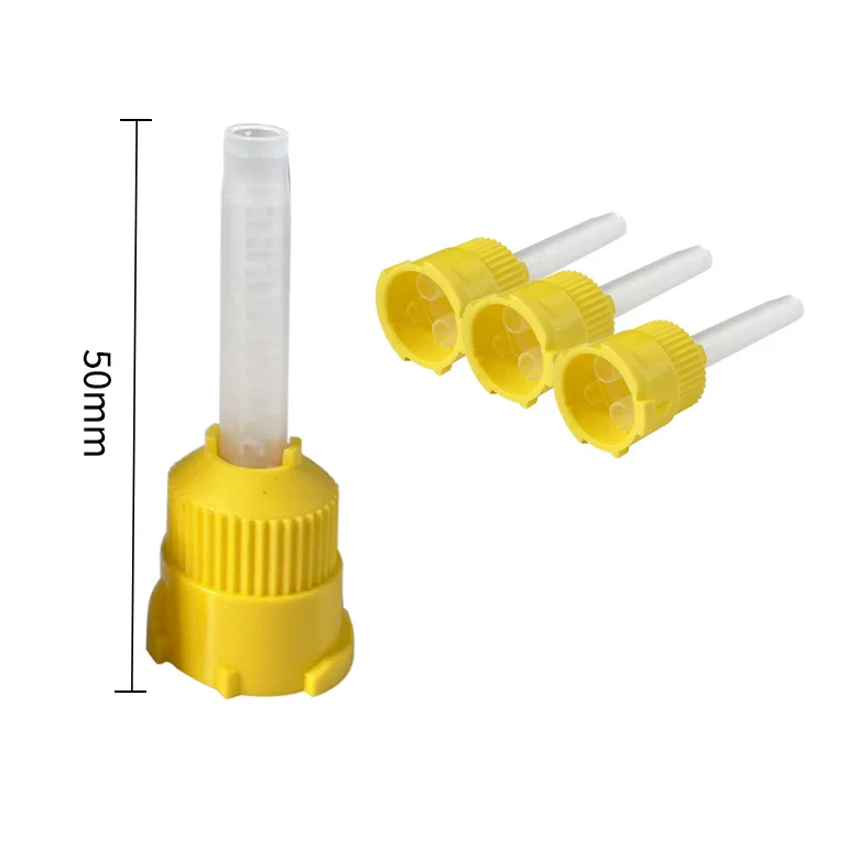 200PCS Dentistry Disposable Silicone Rubber Mixing Head 1:1 For Impression Mixing Dispensing Gun Dental Materials