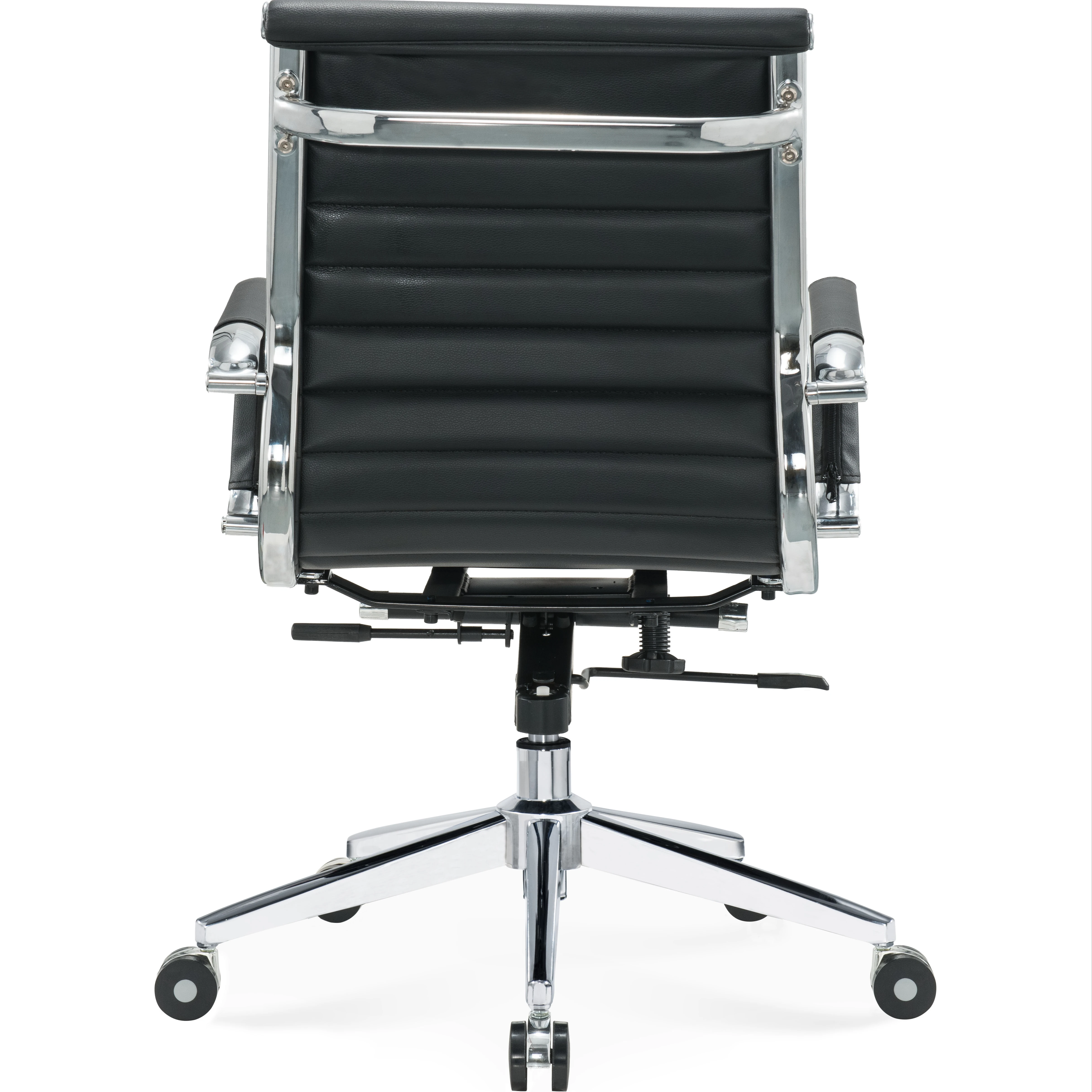 medium back economic high quality aluminum leg and armrest meeting office chair