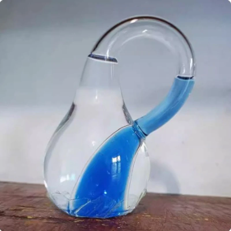 Klein Bottles Ornaments Transparent Glass Bottle Living Room Wine Cooler TV Cabinet Desktop Decorative Home Decoration Crafts