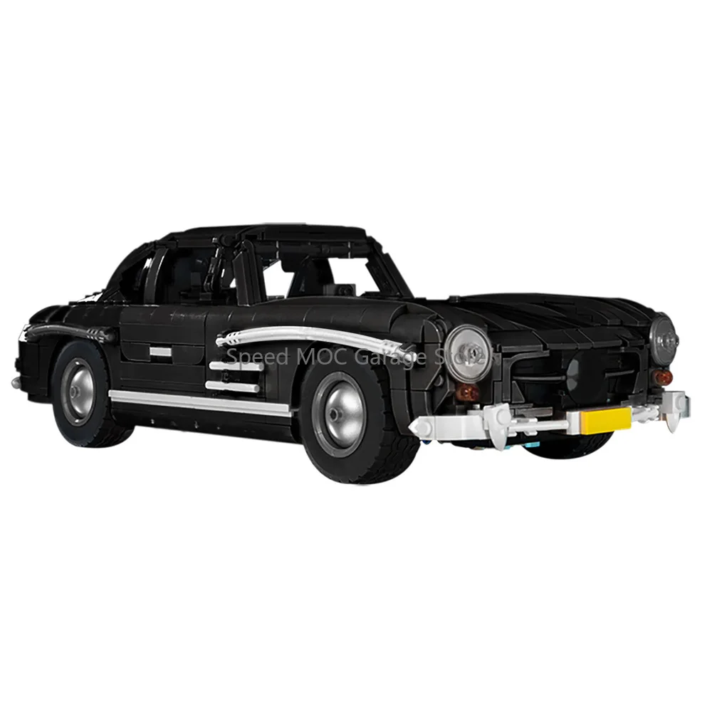 

Black Vintage Classic Coupe Replica Building Blocks MOC Set, High-Detail Retro Sports Car Model, DIY Assembly Toy Gift