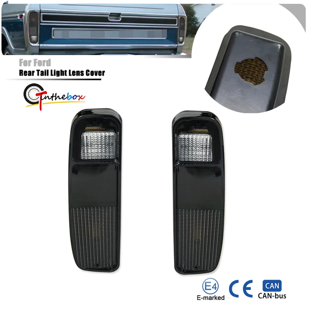 

Rear Tail Light Taillamp Cover Housings For Ford Bronco E100 E150 E250 E350 F100 F150 F250 F350 Truck Car Accessories No Bulb
