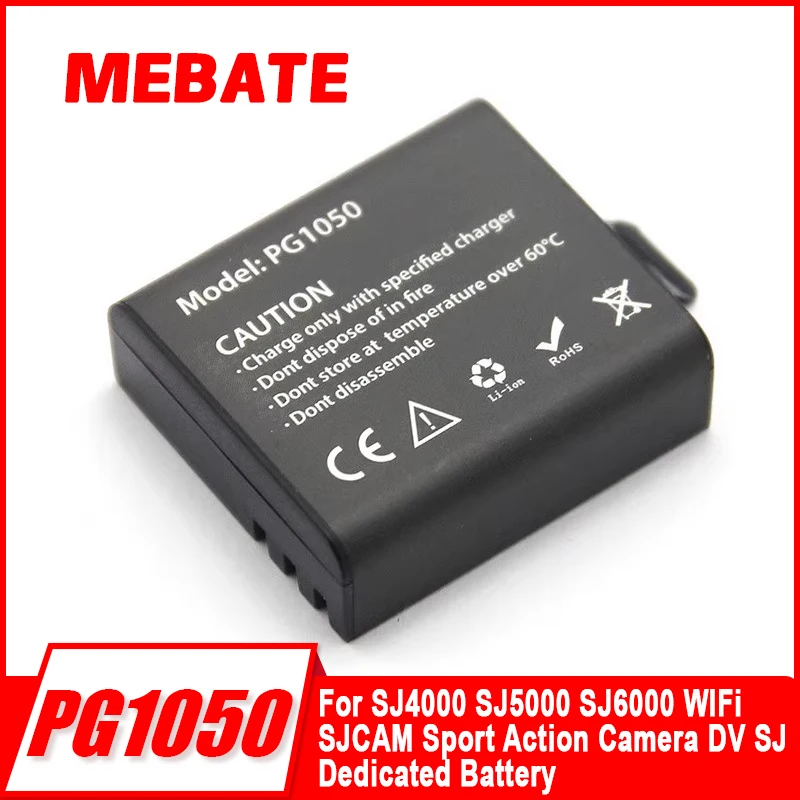 3.7V 1050mAh PG1050 New Li-ion Battery For SJ4000 SJ5000 SJ6000 WIFi SJCAM Sport Action Camera DV SJ Dedicated Battery