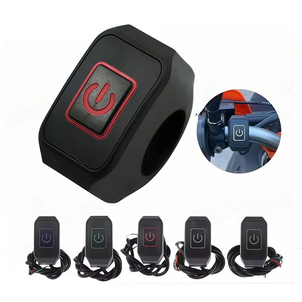 22mm Motorcycle Handlebar LED Modified Switch Three-Position Waterproof 12V Headlight Fog Spotlight Retro Control for Motorcycle