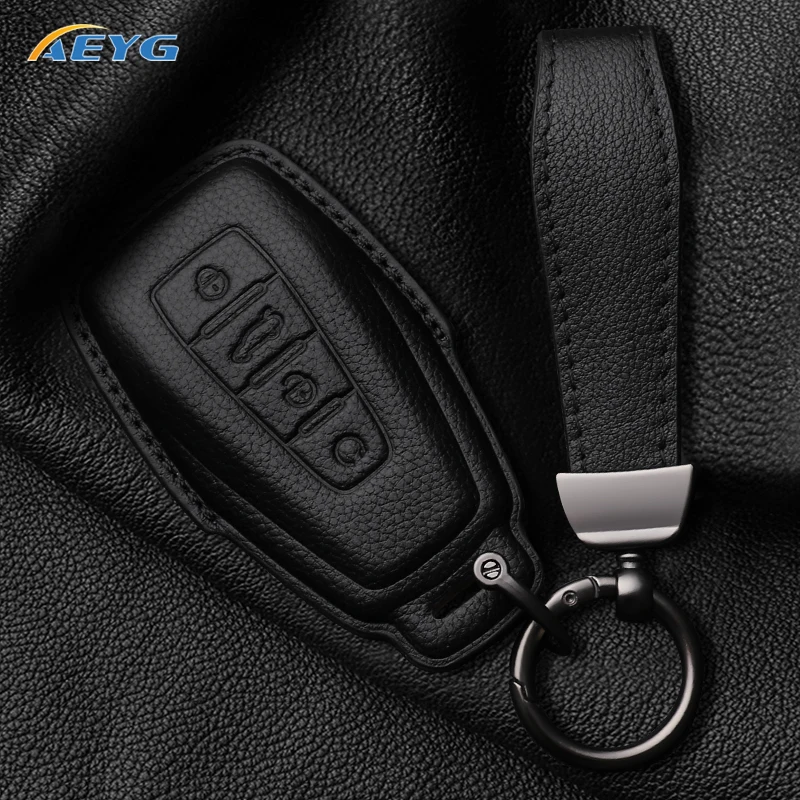 leather Car Remote Key Case Cover Shell Fob For Geely Coolray Atlas Boyue NL3 Emgrand X6 X7 EX7 GT GC9 Borui Protector Holder