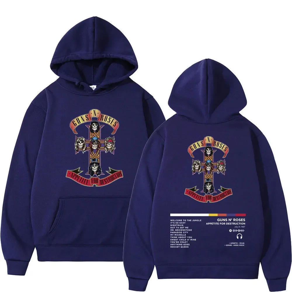 Guns N Roses Band Accessory for Destruction Printed Hoodie Rock Hip Hop Trendy Sweatshirt Gothic Fashion Hoodie unisex