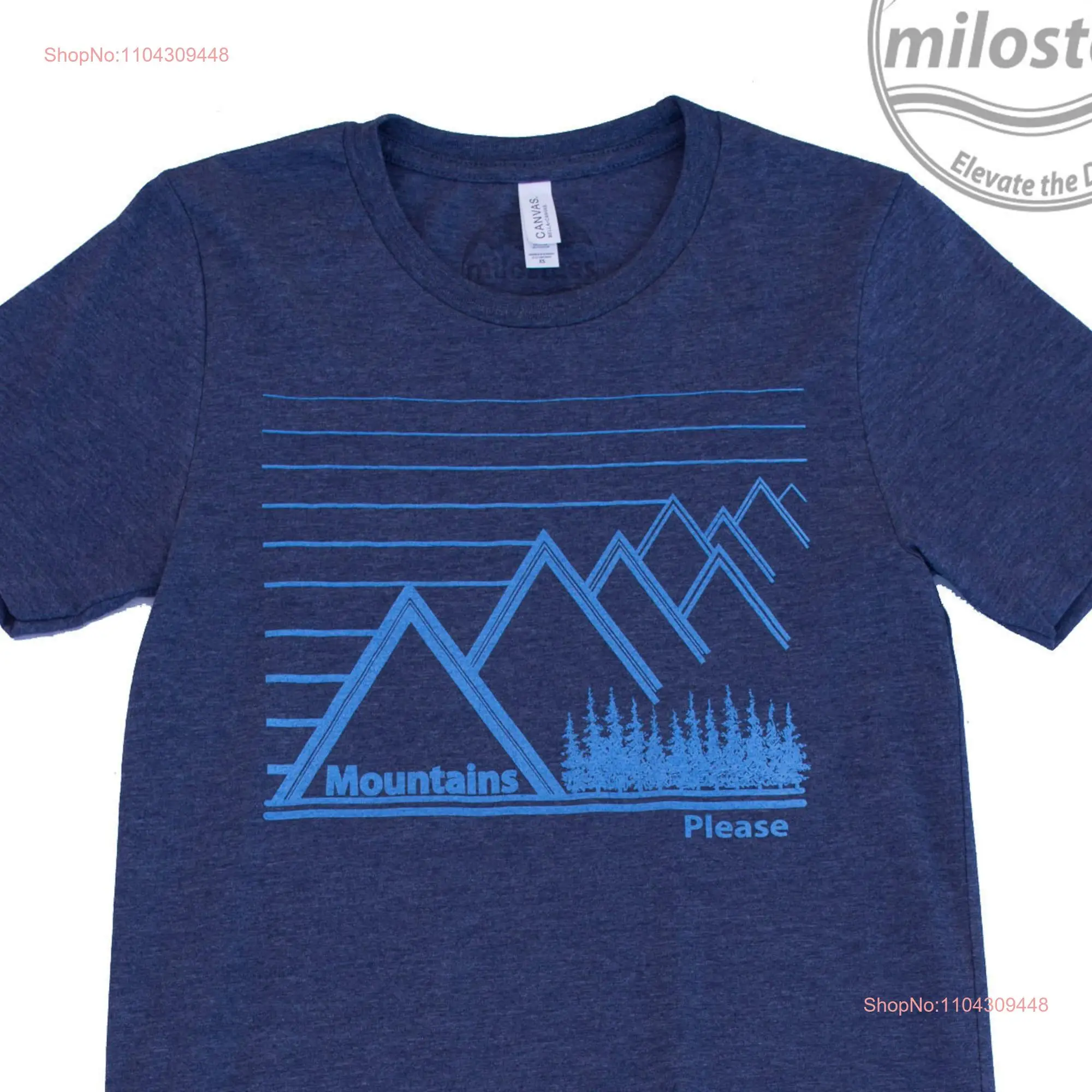 Outdoor T Shirt Mountains Please print on a dark blue hue of cotton polyester for casual Friday wear or city slicking