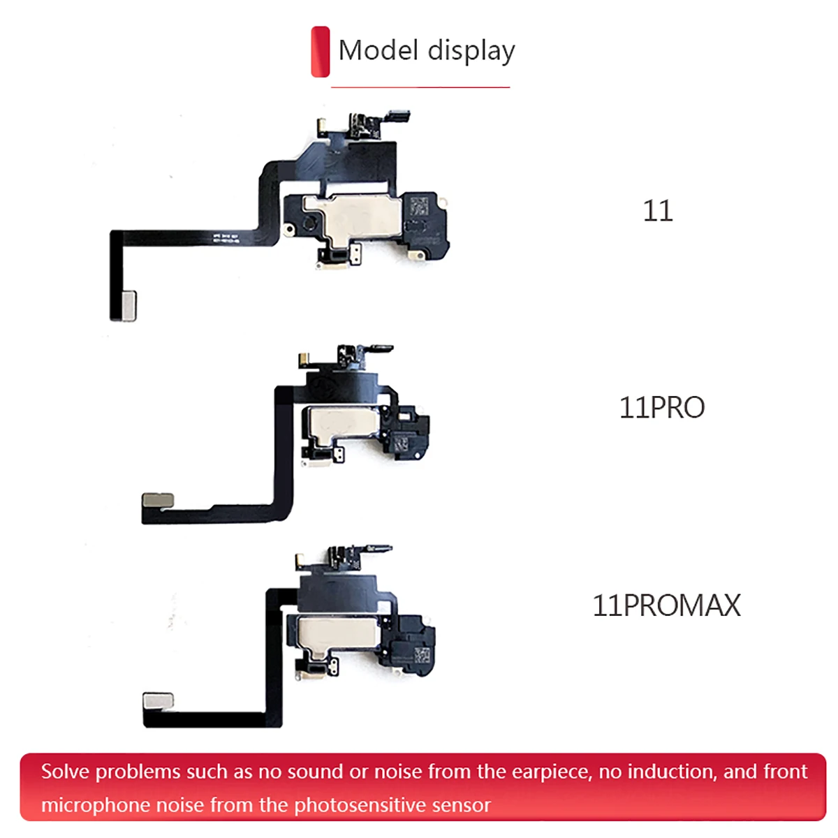 Earpiece Ear Speaker Tested Disassembly For iPhone 11 12 Mini X XR XS Pro Max Proximity Light Sensor Microphone Flex Cable