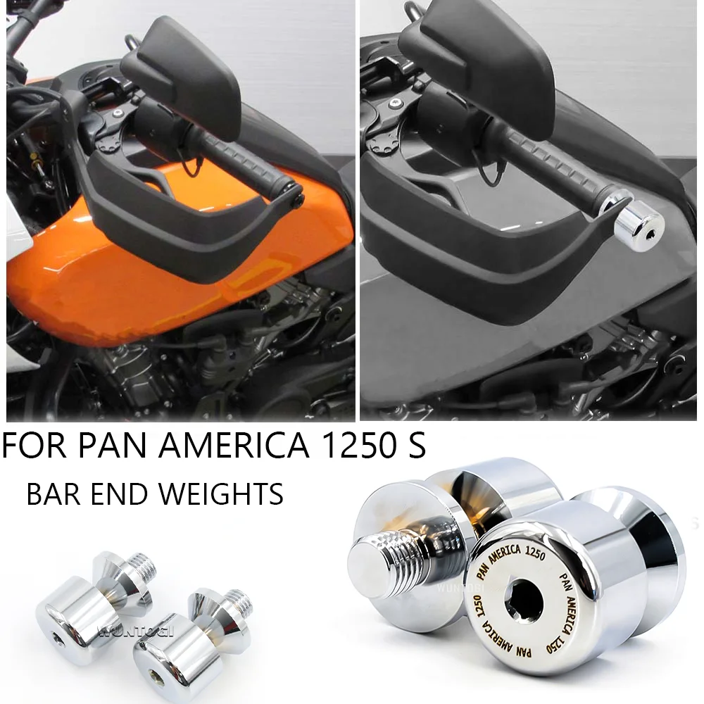 

for Harley Pan America PA 1250 S 2021 Motorcycle Bar End Weights Aluminum Grips Black 1 Pair Cap Plug Anti-vibration