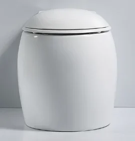 Egg-shaped Intelligent Toilet Small Apartment Bathroom Home Integrated Electric Assistance Flushing Water Tankless Round Toilet