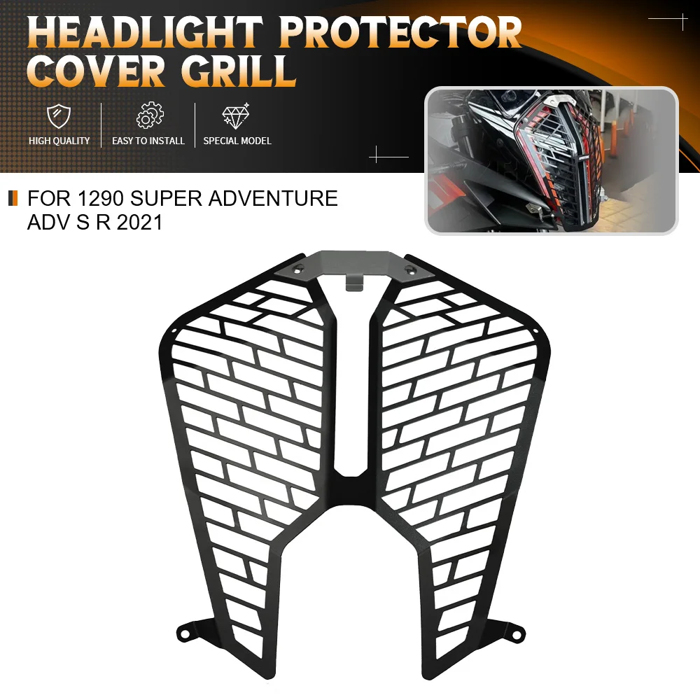 

For 1290 Super Adventure ADV S R 2021 2022 2023 Motorcycle Headlight Head Light Guard Protector Cover Protection HeadLamp Grill