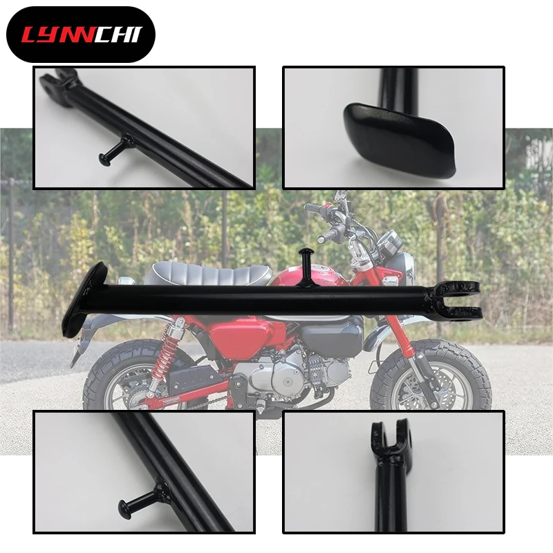 LYNNCHI Motorcycle Foot Pegs Bracket Side Stand For Z50 Mini Trail Monkey Dirt Bike Side Foots Frames Motocross Accessories