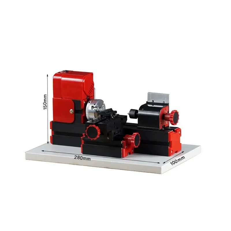24W Mini Lathe Machine Small Power Benchtop Turning for Woodworking Soft Metal DIY Hobbyist Tool Compact Desktop Wood Metal