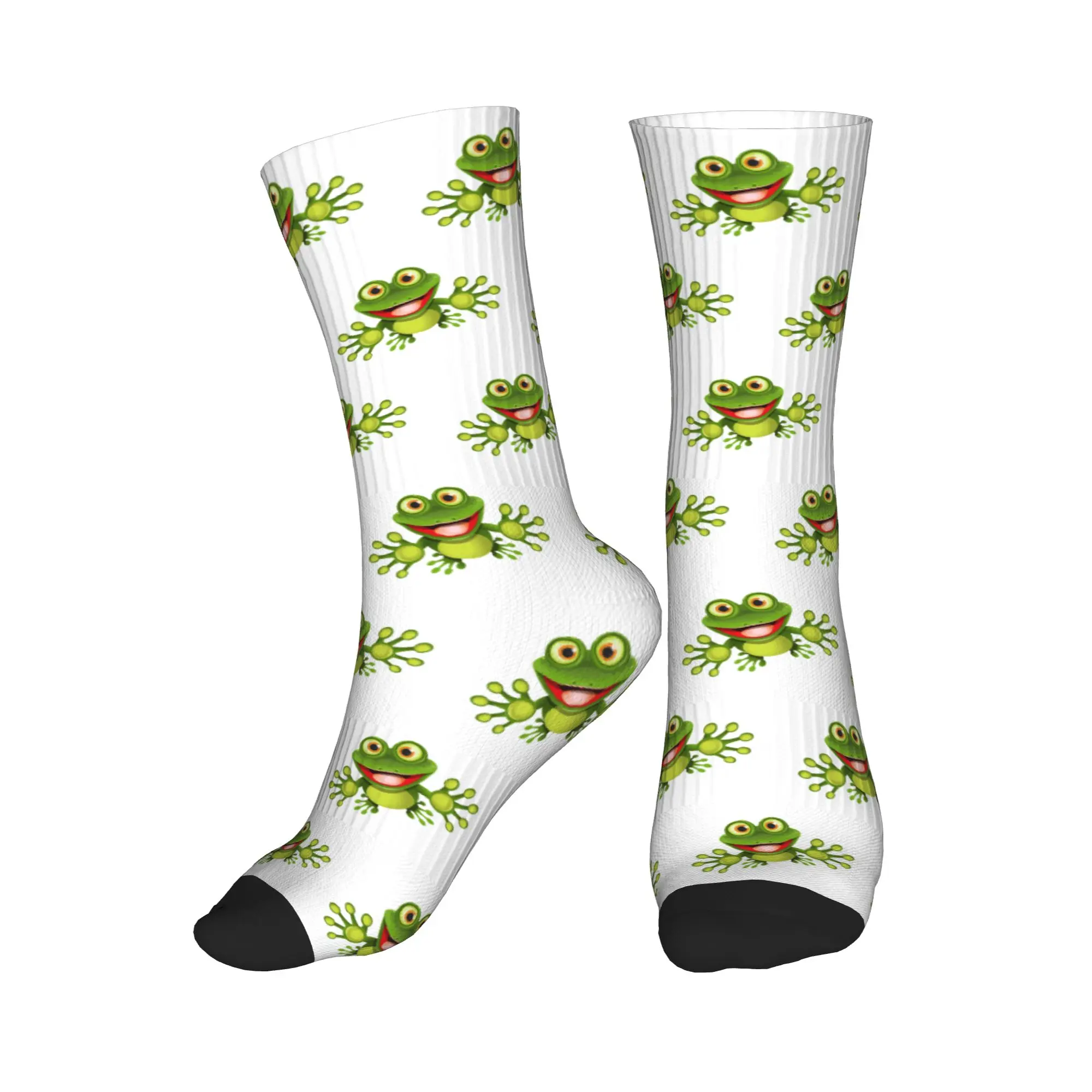 

Модные мужские носки Happy Frog, дышащие теплые носки унисекс с 3D-печатью