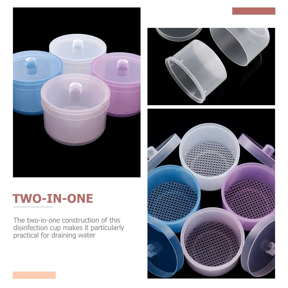 

2Pcs Sterilization Cup Nail Tool Jar High-Temperature Resistant Manicure Sterilizer Nail Salon Cleaning Box for