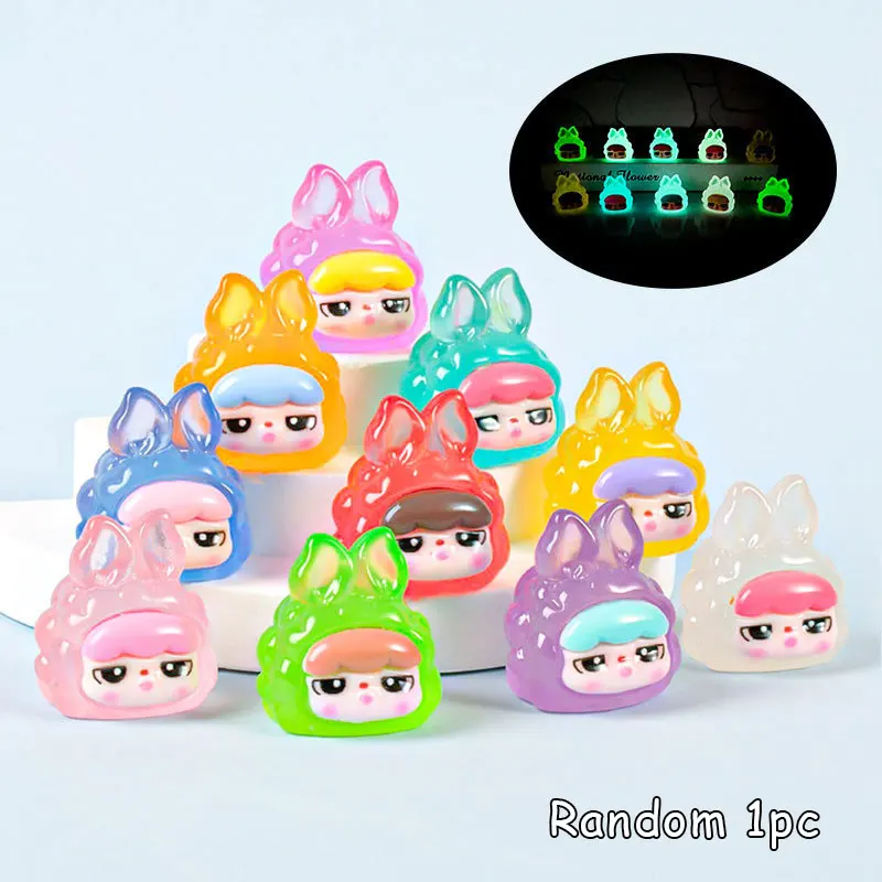 Luminous Cartoon Dream Rabbit Ornament Bunny Resin Accessories Desktop Car Accessories Decoration