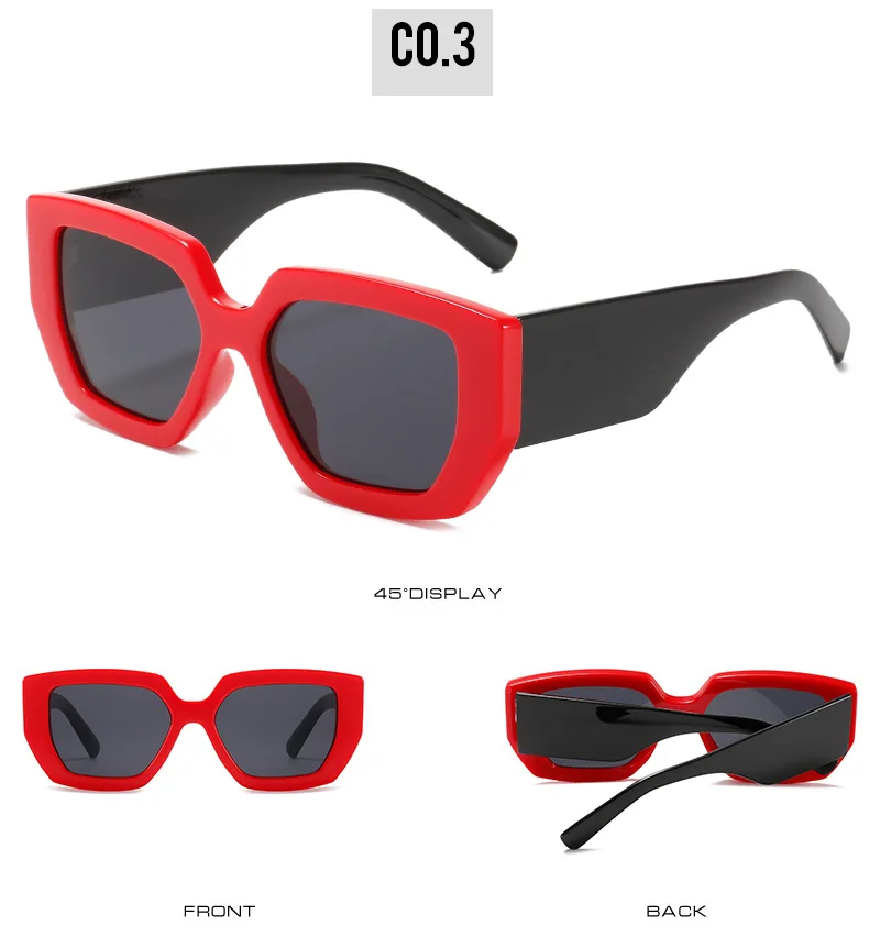 OEC-MANAGEMENT CPO Steampunk Platz Sonnenbrille Neue Frauen Männer Multicolor Punk Sonnenbrille Weibliche Übergroßen Fashion Shades Brillen UV400 – Detail 8