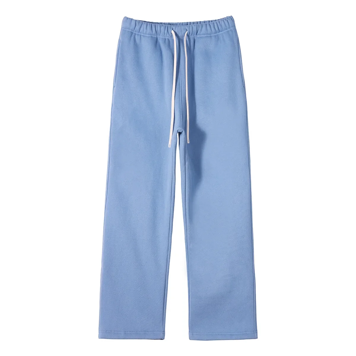 

Korean Fashion Winter Men's Sweatpants Casual 350sm Fleece Pants Unisex Loose Soft Sport Solid Wide Leg Straight Trousers