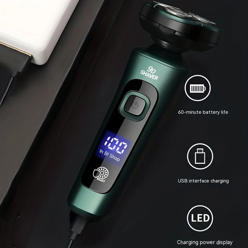 Xiaomi New Electric Shaver LED Digital Display Three-head Floating Razor USB Rechargeable Washing Multi-function Beard Knife