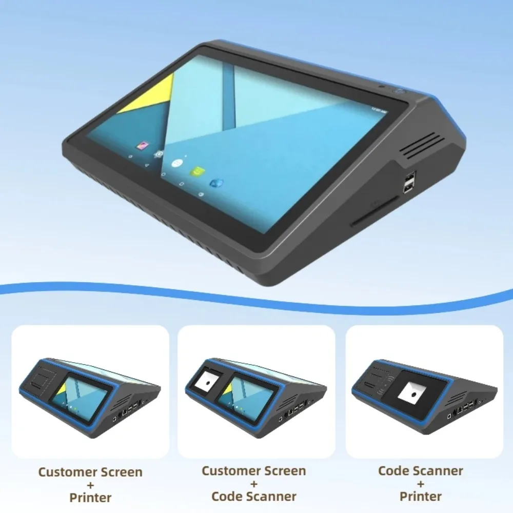 Pay Device 10.1''  Tablet 11 POS Machine  Terminal EMV SDK Enabled 2GB RAM RK3288 Quad Core  58mm Thermal