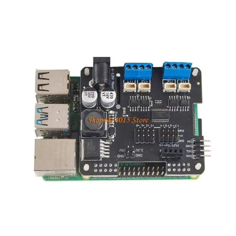 K1AA 스테퍼 모터 모자 확장 보드 Raspberry 4B/3 내장 전압 조절기 회로, 사용하기 쉬운 내장 지원