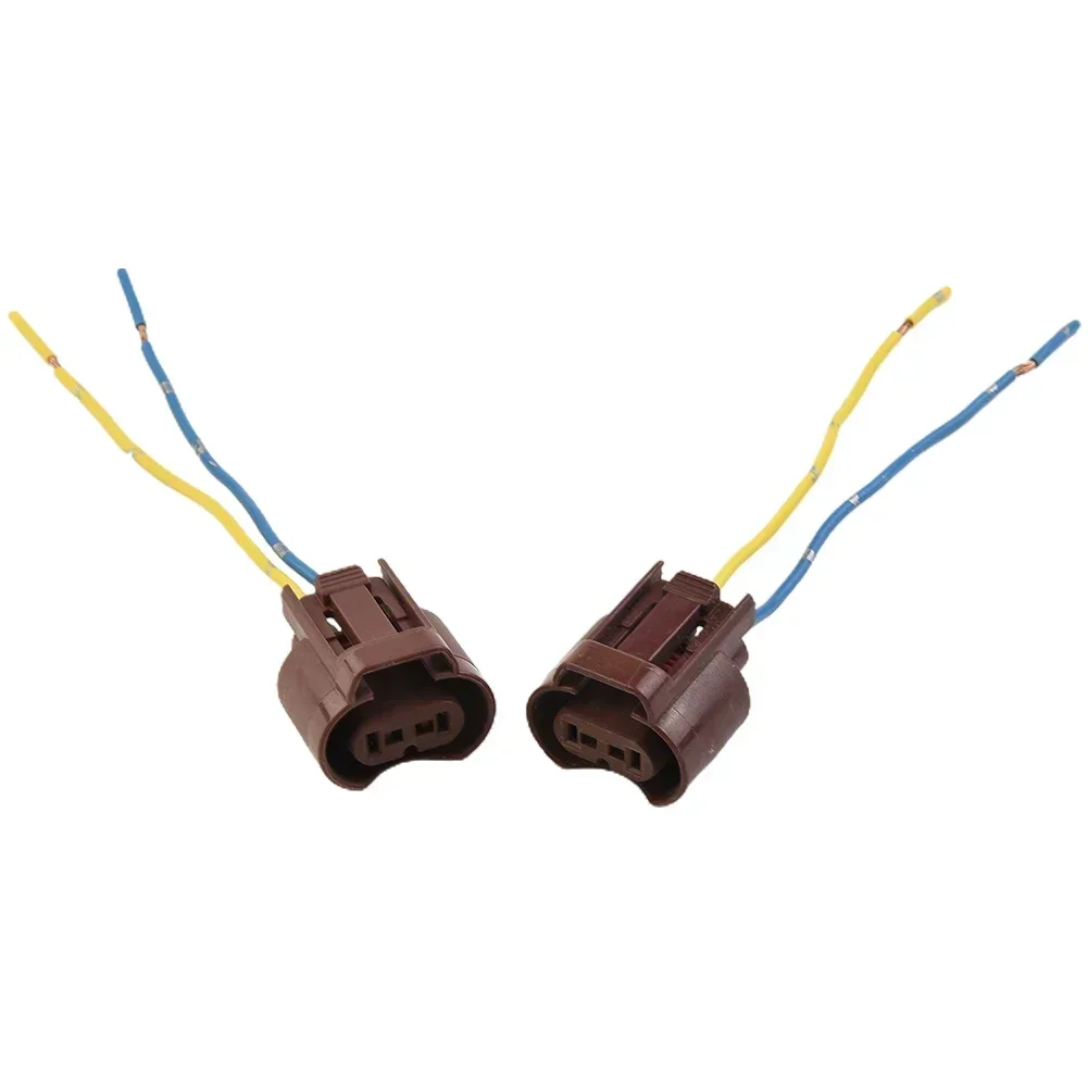 2 Pcs 9006 HB4 Light Socket Connector Lamp Bulb Plastic Plug And Copper Wire Two Harness Fog Wire Pigtail Female U