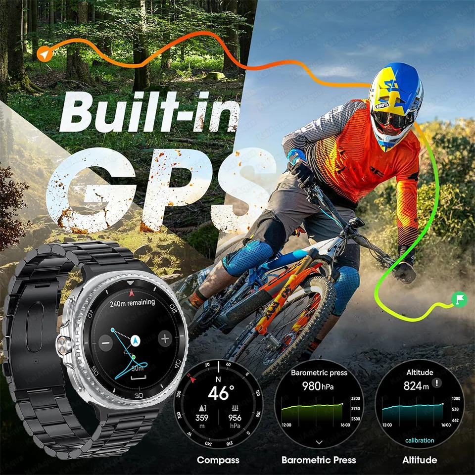 1.43 inch Watch 8 classic GPS Track Smart Watch Men Women Health Sport AMOLED Heart Rate Bluetooth Call Waterproof Watch 8 Ultra