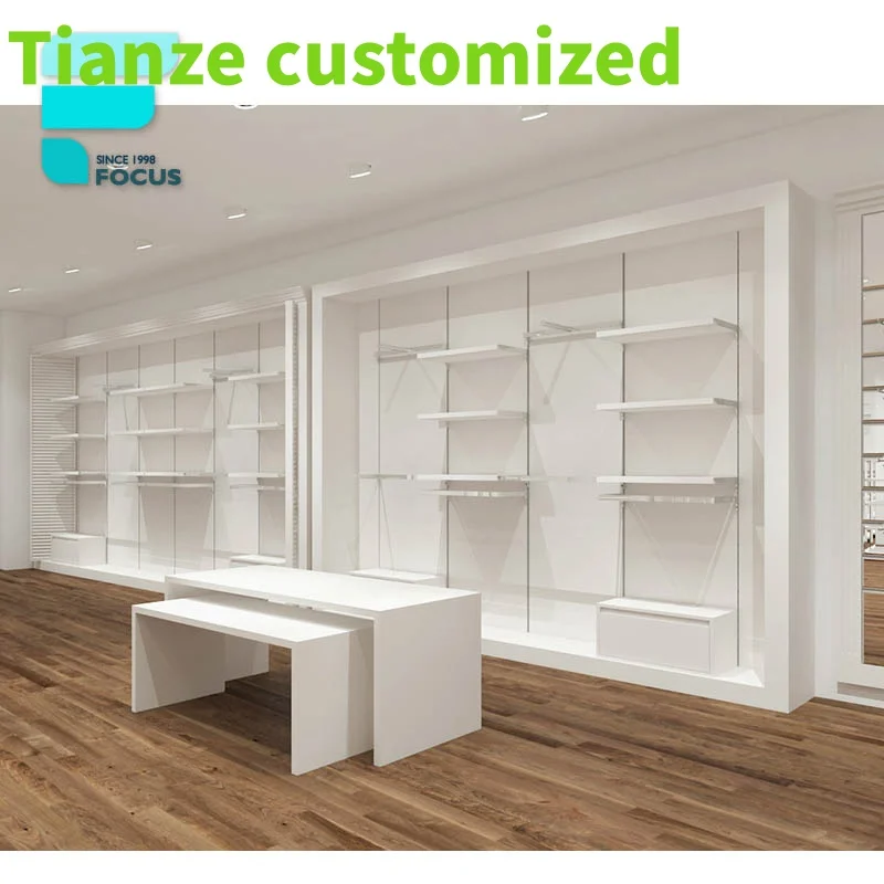 {Customized} Fashion Clothing Showroom Design Sports Shop Decoration Clothing Shopping